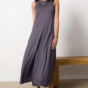 Evereve washed grey Pima Cotten Maxi Dress
